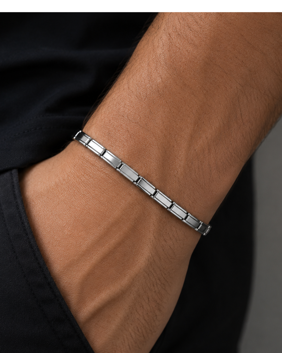 Bracelet Homme Élastique en Acier Inoxydable