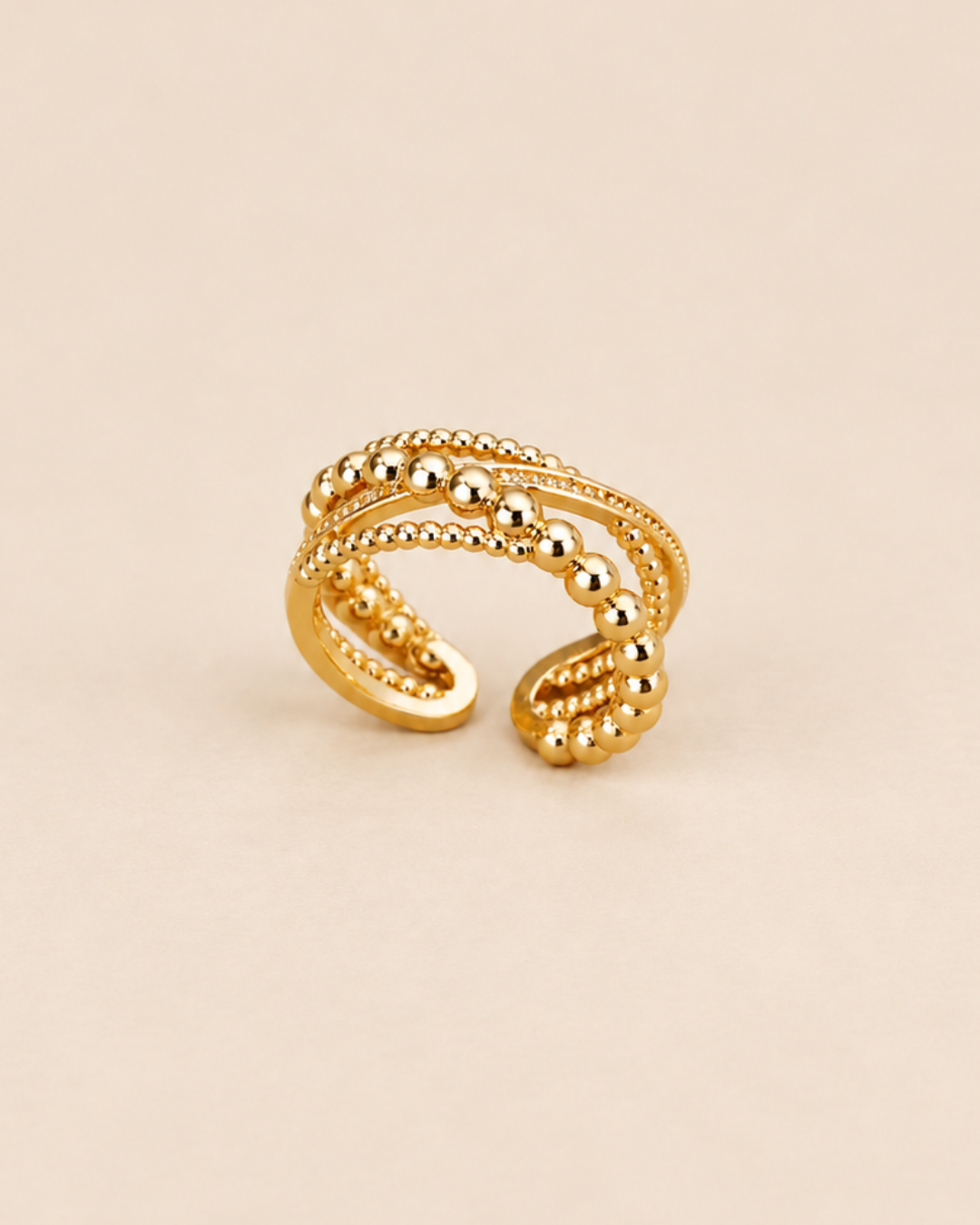 Bague Marbella  Courbes dorées