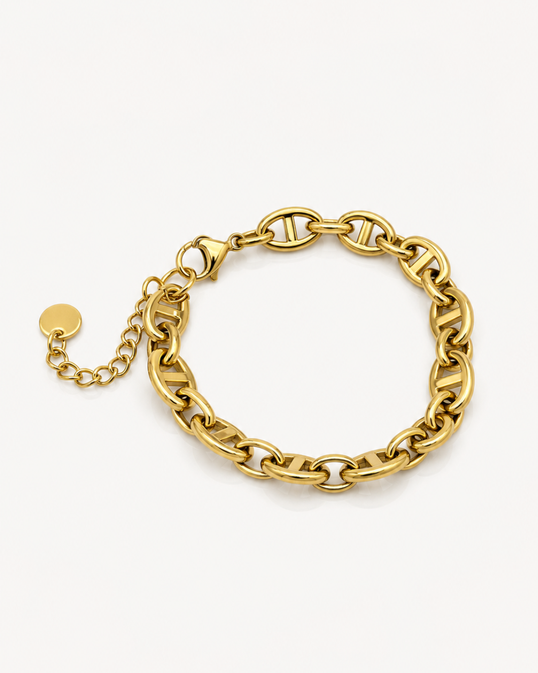 Bracelet Chaîne Dorée en Acier Inoxydable