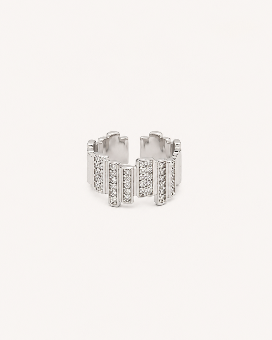 Bague Ajustable Éclat Argenté