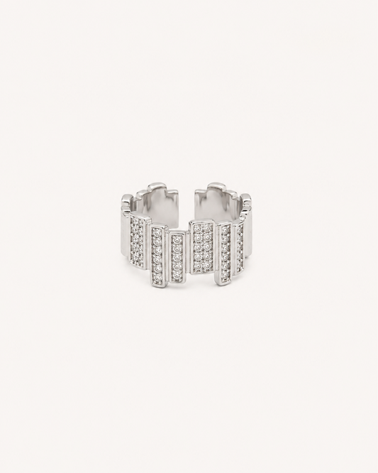 Bague Ajustable Éclat Argenté