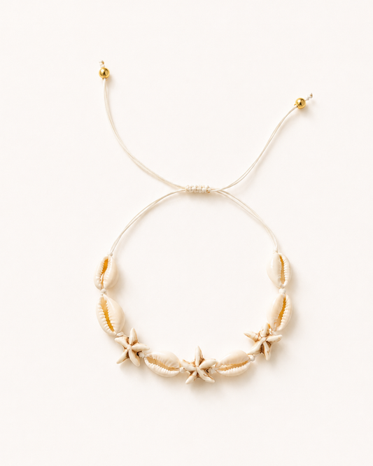 Bracelet Mykonos Coquillages et Étoiles de Mer