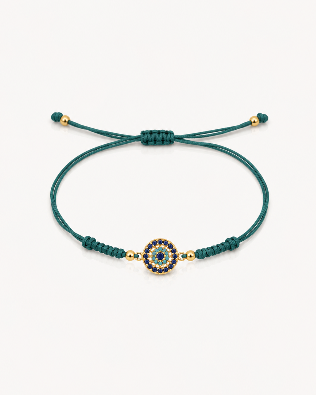 Bracelet Œil Protecteur Vert Émeraude
