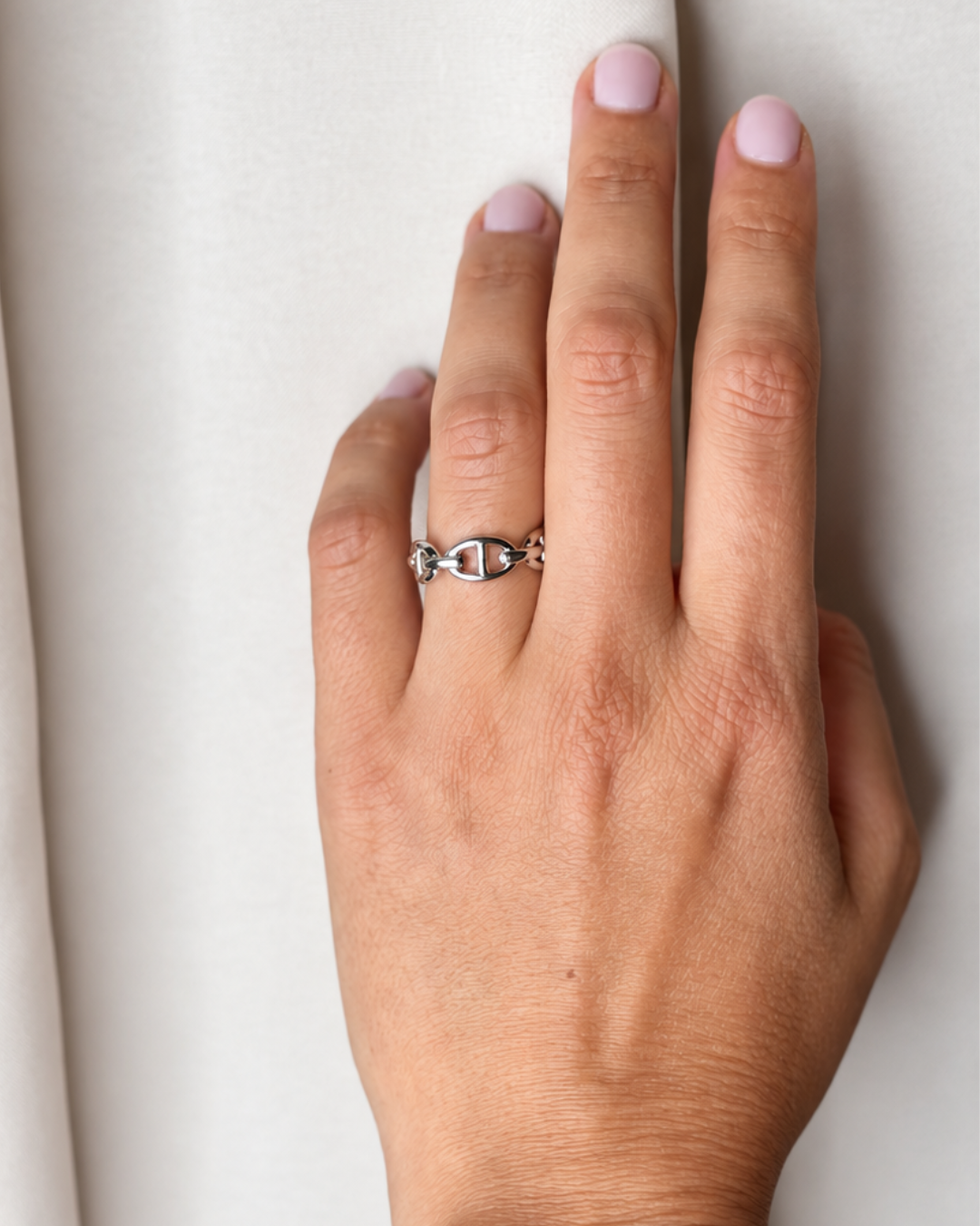 Bague Portofino  Mailles argentées