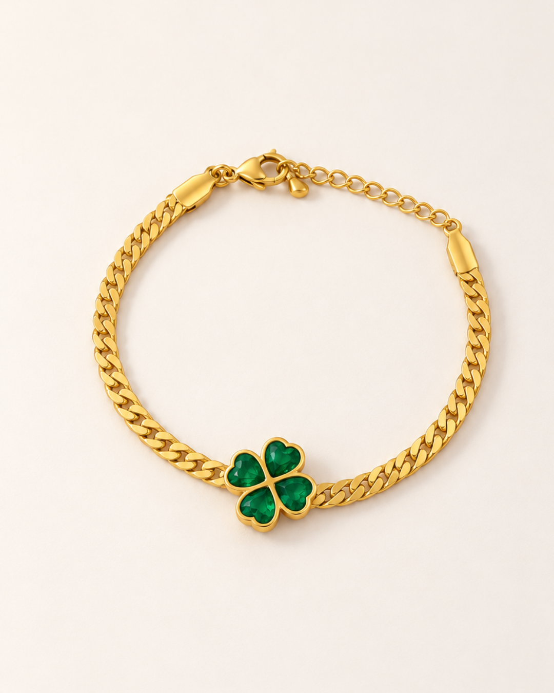 Bracelet Monaco Trèfle vert