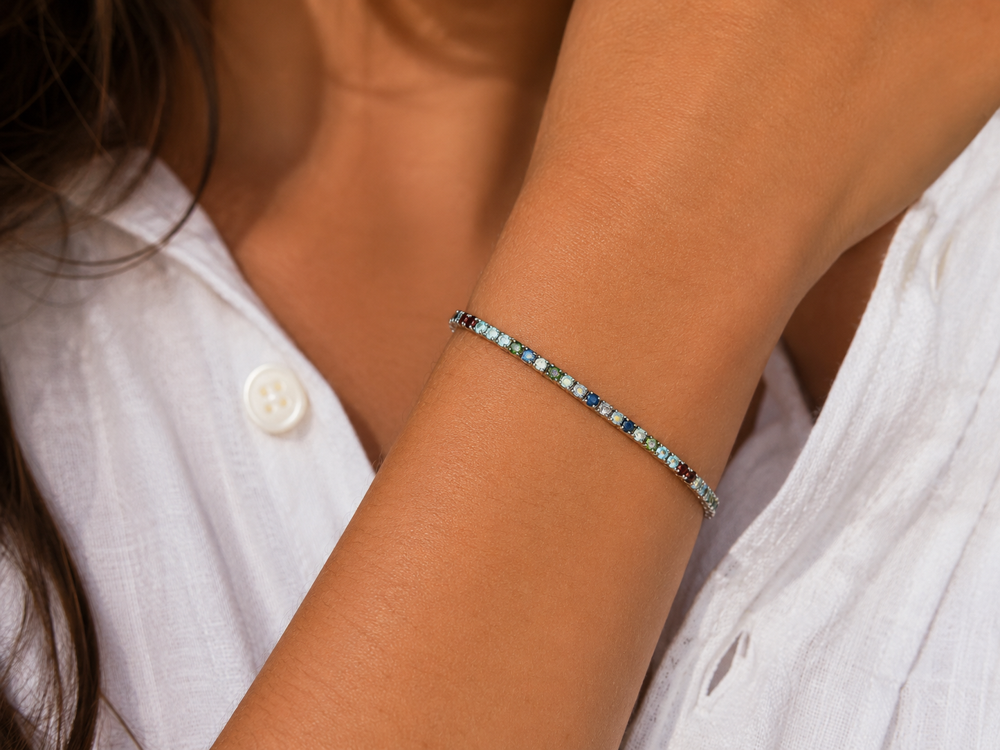 Bracelet Élastique Fin Multicolore