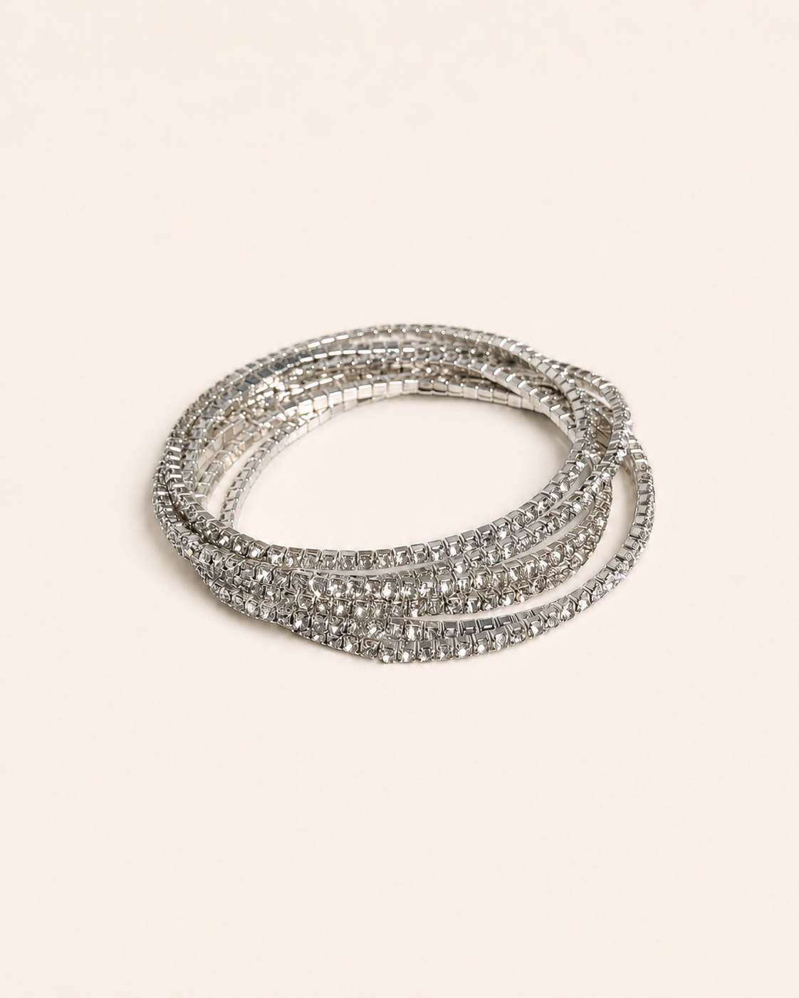 Lot de 6 bracelets Monaco Argentés