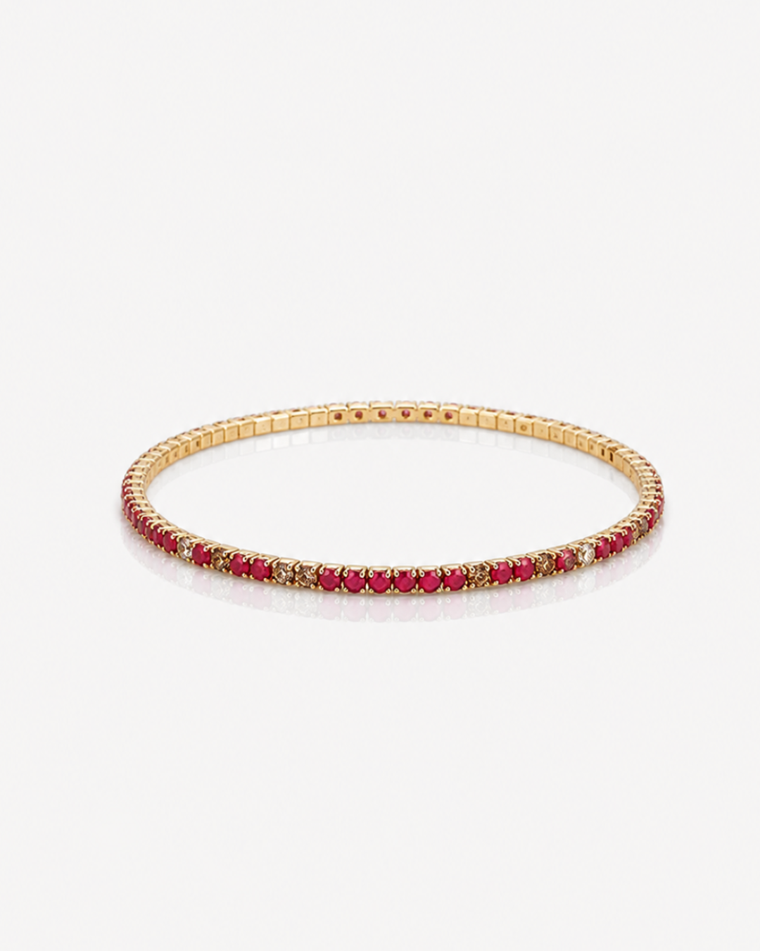 Bracelet Fin Élastique Rouge Rubis